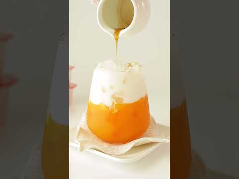 가을 음료 레시피 홍시라떼｜Fruit Latte, korean hongsi