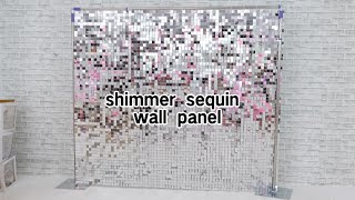 How to assemble a shimmer sequin wall panel？ New design foil curtain background wall panel