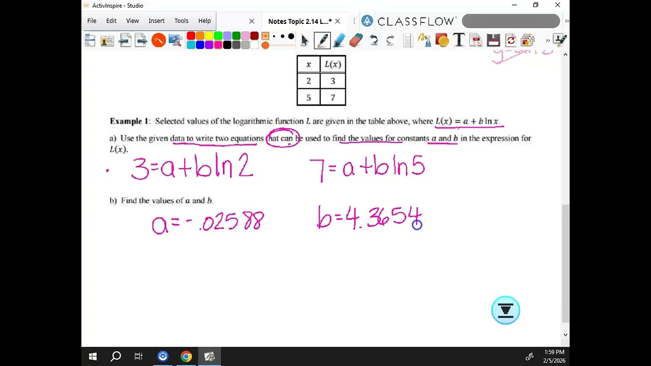 2.14 Logarithmic Modeling Day 1 APPC2526