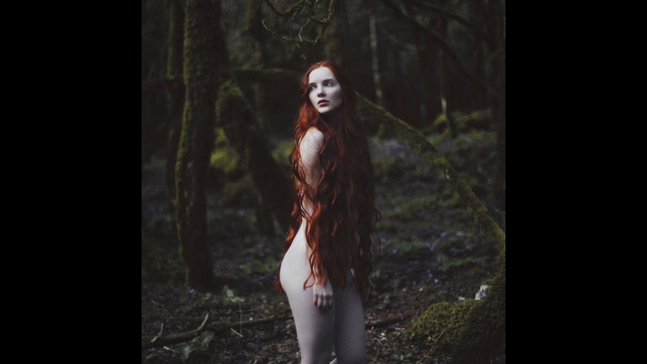 Girl lostin shamanic forest