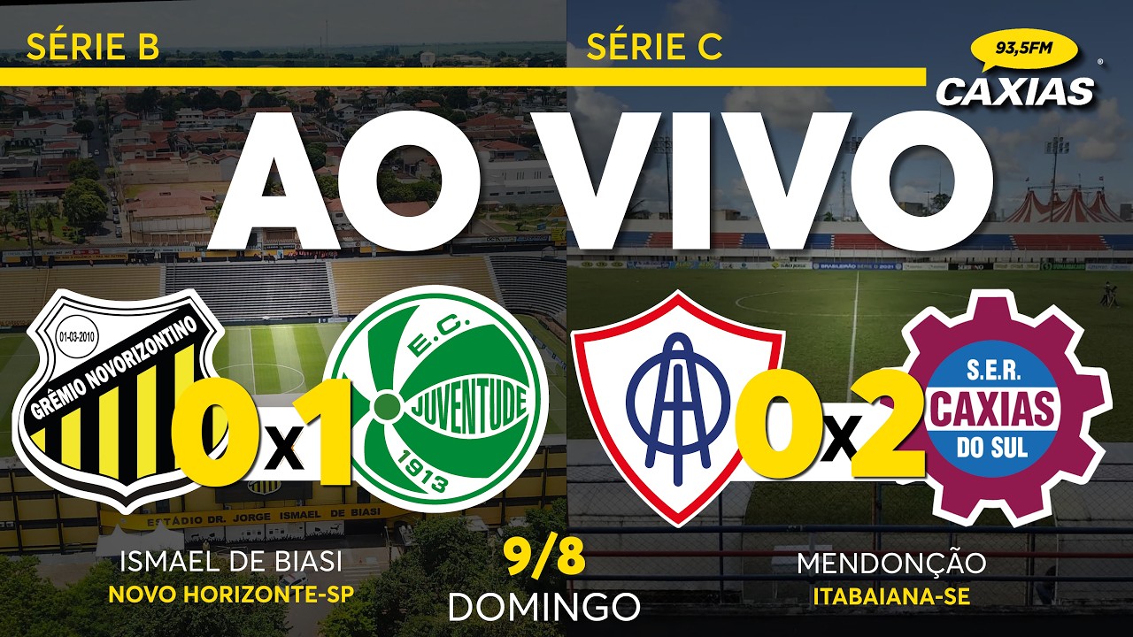JORNADA -  NOVORIZONTINO 0x1 JUVENTUDE | ITABAIANA 0x2 CAXIAS