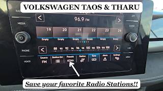 Volkswagen Taos &amp; Tharu - HOW TO SET RADIO STATION PRESETS (2022 - 2026+)