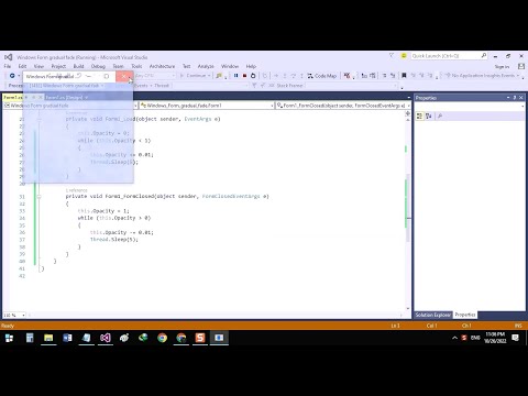 How to gradually appear and fade form in C# | Simple training