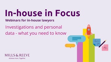 In-house webinar in Focus: Onderzoeken en persoonsgegevens - wat u moet weten