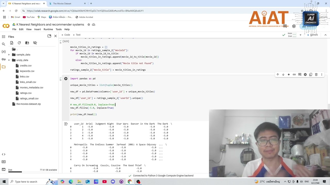 502967-ศุภณัฐ k-NN (k-Nearest Neighbours) and Recommender System