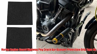 How To Install Harley Engine Guard Highway Peg Crash Bar Bumper Protection Grip Tape kit