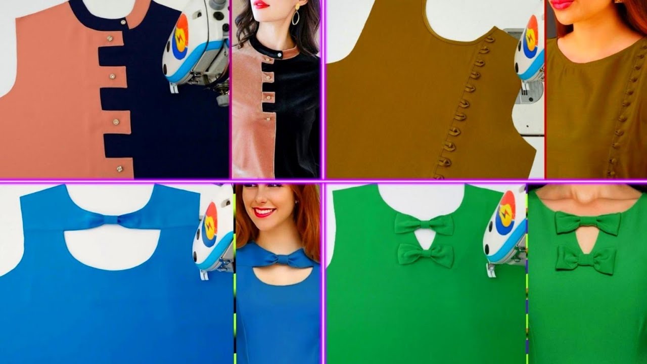 4 Creative Neckline Designs to Sew at Home | Easy Sewing Tutorial for Beginners | Nour Tailor