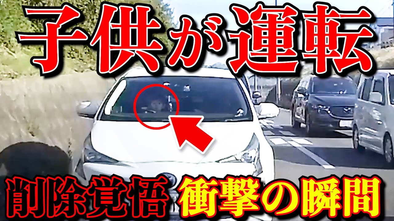 【削除覚悟】プリウスを子供が運転する衝撃の瞬間最新ドラレコ日本交通安全危険予知