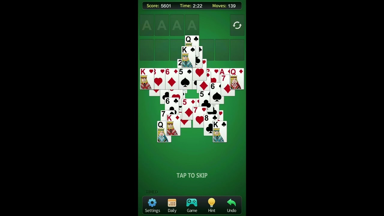 Classic Mobile Game Solitaire - Classic Game ASMR (247)