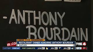 Naple sRestaurant Owner Pays Tribute to Anthony Bourdain