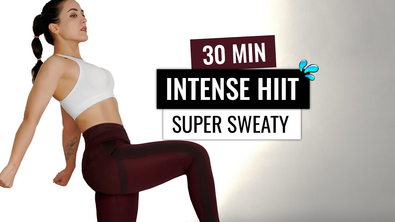 30 Min Intense HIIT Workout For Fat Burn & Cardio No Equipment, No ...