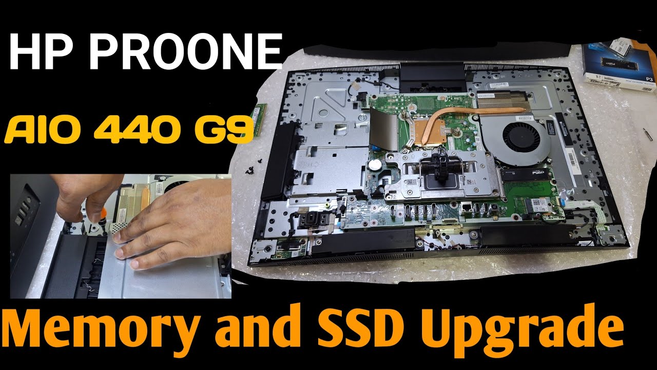how to upgrade hp aio 440 g9 RAM & SSD - YouTube