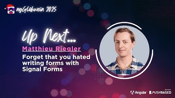 Matthieu Riegler | Forget that you hated writing forms with Signal Forms | NgGlühwein 2025