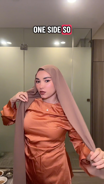 step-by-step hijab tutorial 🤎 #hijab #hijabstyle #hijabi #hijabfashion #modestfashion #chiffon