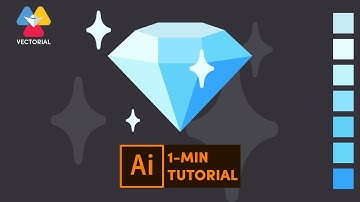Daimond tutorial in Adobe Illustrator - 1 minute tutorial for beginner