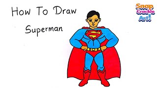How To Draw Superman Step By Step | Drawing Lesson Made Fun And Easy || DC Justice League