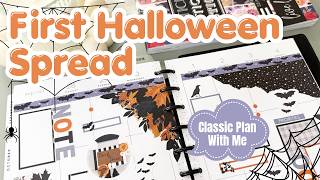 First Halloween Spread in my Classic Happy Planner | Live Love Posh Seasonal Love
