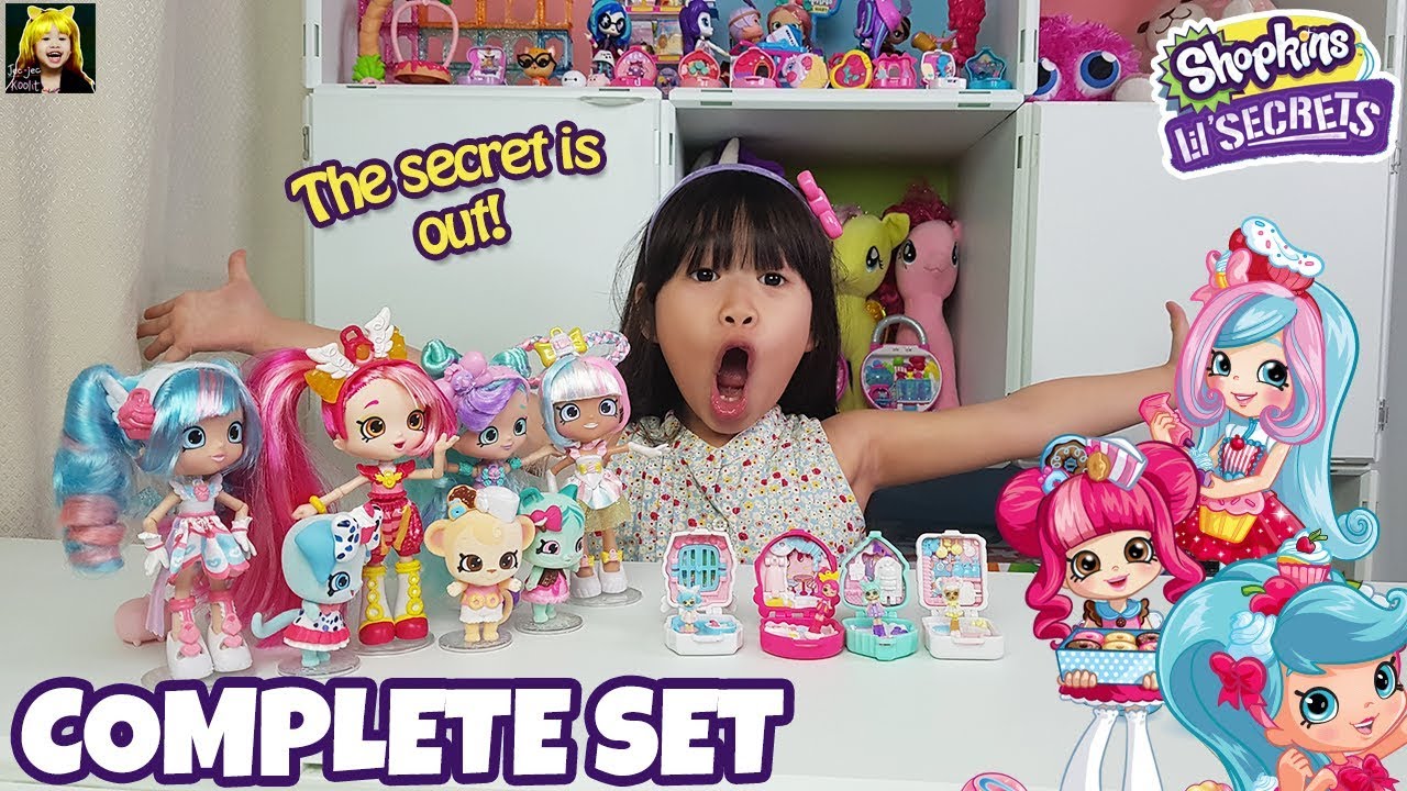 Shopkins Lil Secrets Shoppies + Teeny Shoppie Complete Set Toys Unboxing