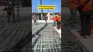 Maximum Free fall of concrete as per IS 456 2000 | Concrete free fall #shorts #ytshorts #civiltutor