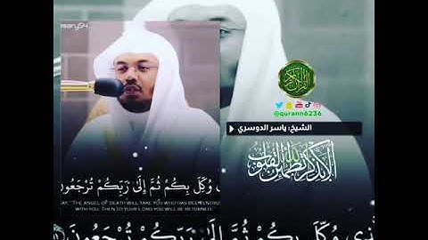 الشيخ: ياسر الدوسري، سورة السجدة، آية (١٢).