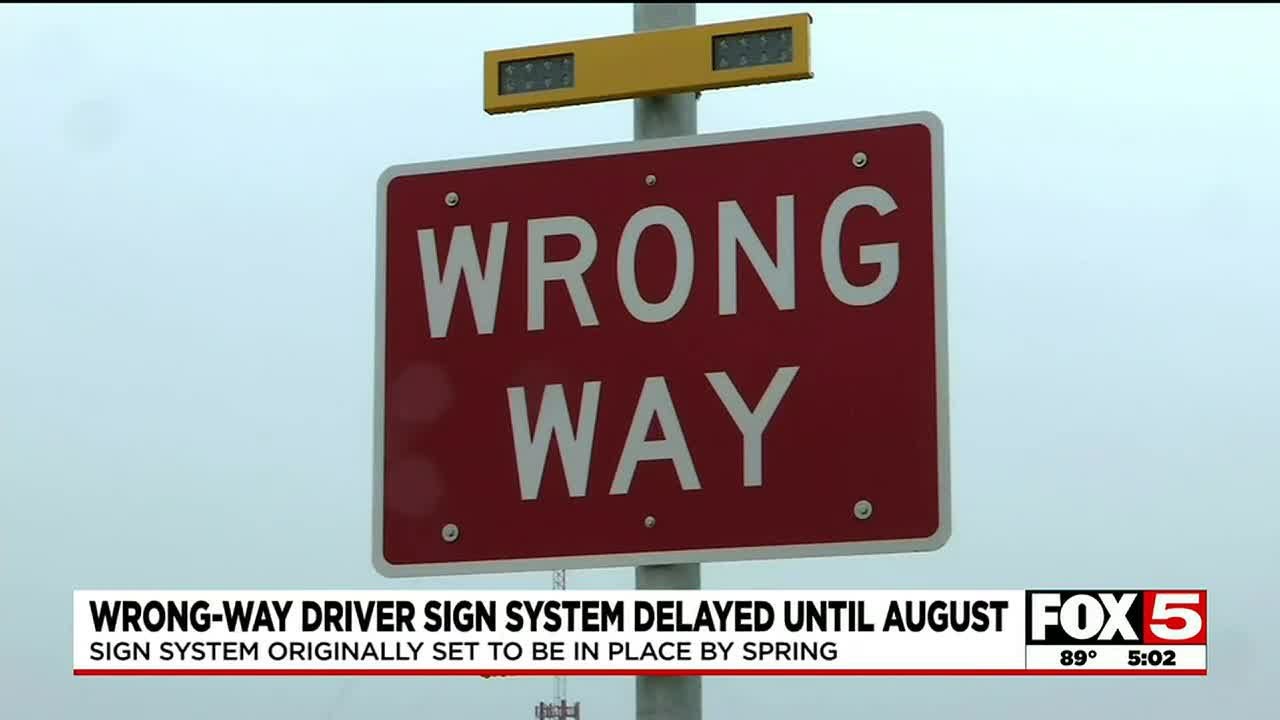 Wrong-way driver warning system in Las Vegas delayed until August