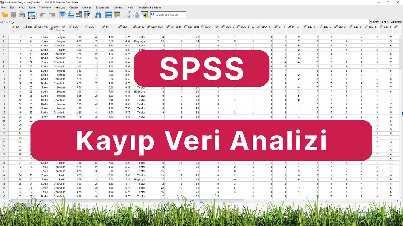 SPSS ile Kayıp Veri Analizi (Replace Missing Values)