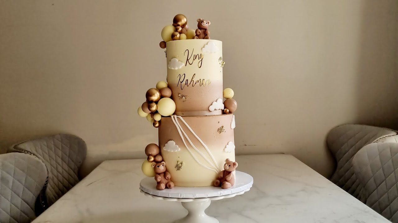 How to make twotier Teddy Bear Cake Design for boys at home 🏡 😍.