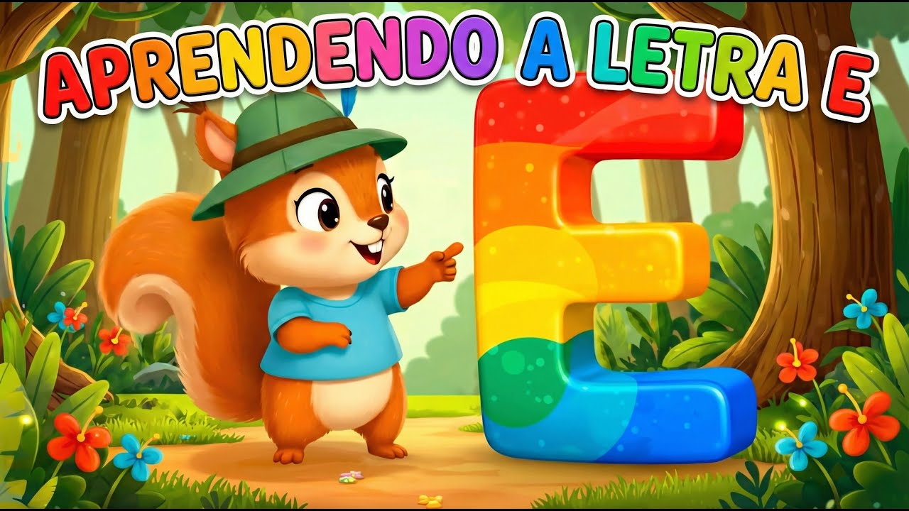 Aprenda a Letra E com o Esquilo e o Elefante! 🐘🐿️ Alfabeto Divertidos | ABC da Selva