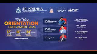 SKCET - FIRST YEAR ORIENTATION PROGRAMME 2026