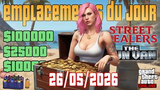 GTA Online - Emplacement des coffres, épave, malles, dealers, caches, Gun Van, Tags (26/05/26)