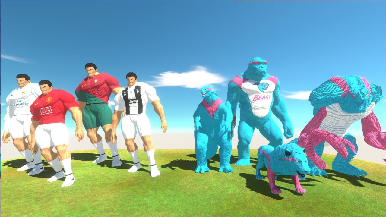 Team Mr Beast Godzilla + Kong vs Evolution of Cristiano Ronaldo - ARBS