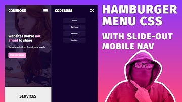 Build a Slide out Hamburger Menu with HTML, CSS & JavaScript