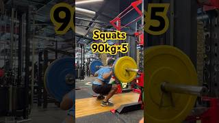 Barbell Back Squats isn't easy. #motivation #sports #strength #legday #squats