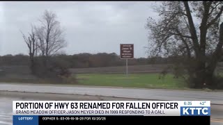 Highway 63 stretch renamed to honor fallen Grand Meadow police officer