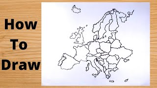 Simple Trick to Draw The Map of Europe Continent