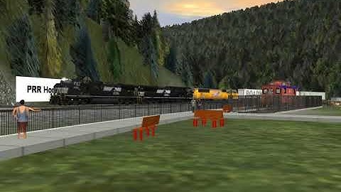 Trainz Sim NS 21K at horseshoe curve PA