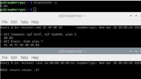 BlueZ RSSI and RAW RSSI