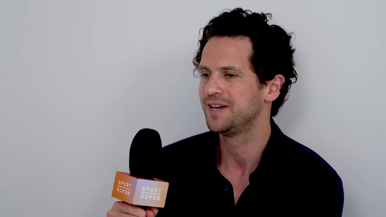 Andrew Perlmutter, CEO, NBA Take-Two Media & Omar Johnson in the SPORT BEACH Content Studio