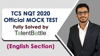 TCS NQT 2020 Official Mock Test Fully Solved | English Section