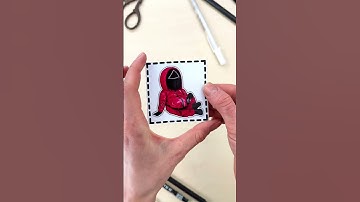 Paper Craft Trick with Pink Soldiers from Squid Game 2 🔺#squidgame #squidgame2 #papercraft #trick