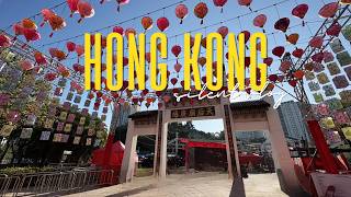 [Hong Kong] Solo Vlog｜Lunar New Year Fair｜Lion Dance｜Nin Gou｜Temple｜Silent Vlog