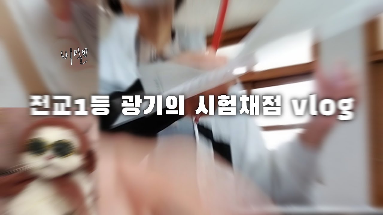 📚 본인도 놀란 진짜 개 잘본 시험채점vlog | 전교1등 | 10년생 공부 브이로그 | 중1 중간고사 | 일상 브이로그 | 노는 브이로그 | exam