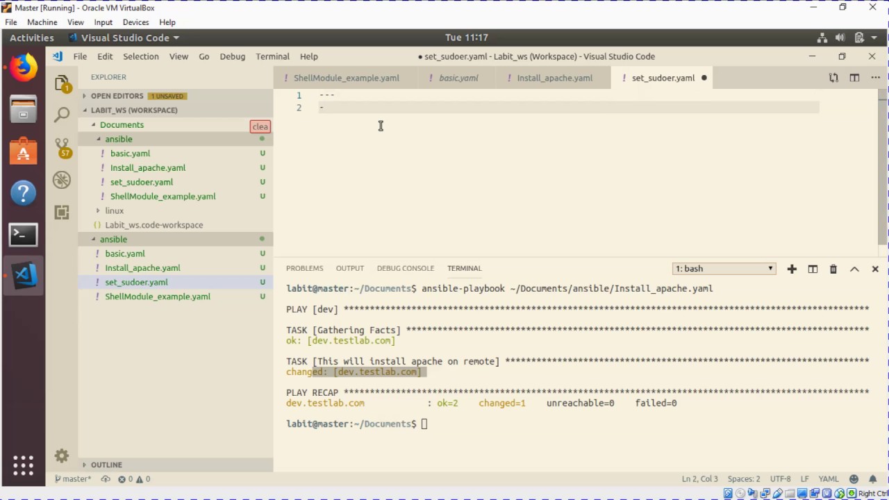 Lecture 23 Of 24 - How To Change Sudoers File To Allow Password Less Ssh Using Ansible Playbook.