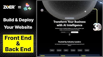 Build a Full-Stack 3D Website with AI in Minutes | Zoer AI Step-by-Step Tutorial