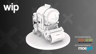 Turntable Clay Render