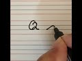 How to write Cursive capital letter (Q) and Cursive small letter (q) , Cursive handwriting practice.
