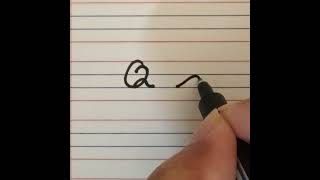 How to write Cursive capital letter (Q) and Cursive small letter (q) , Cursive handwriting practice.