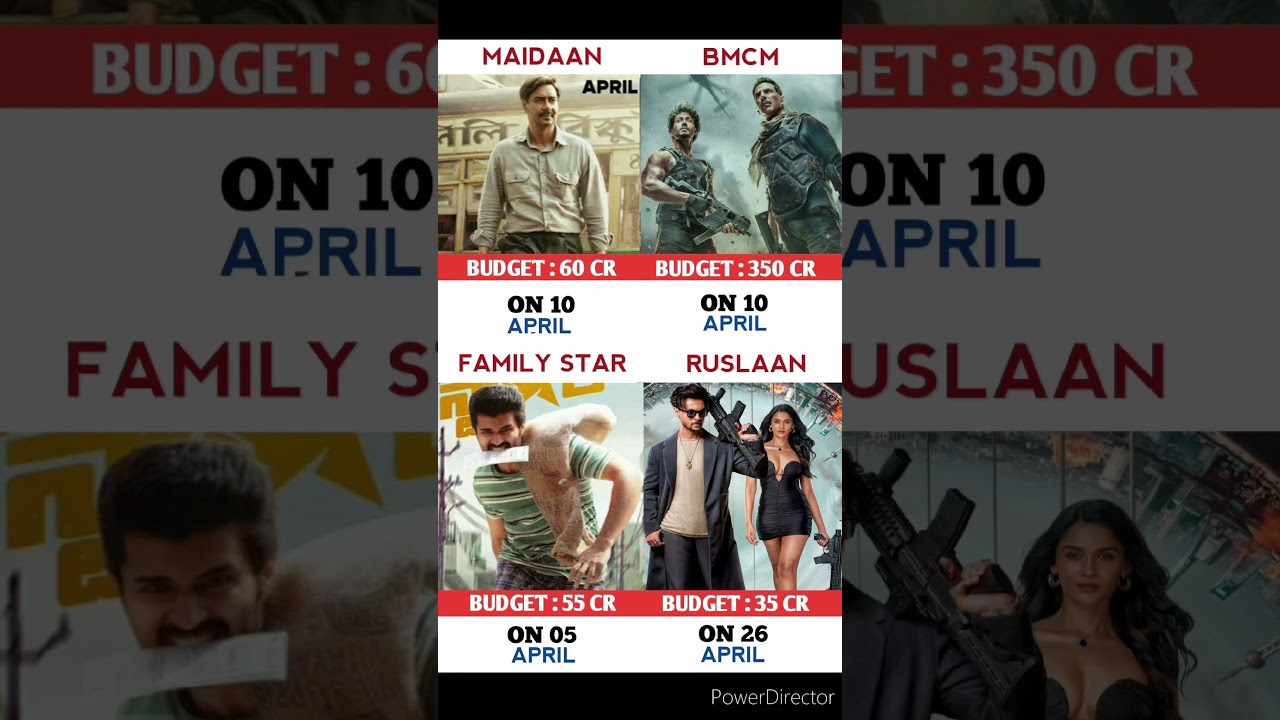 Maidan 🆚 BMCM 🆚 Family Star 🆚 Ruslan Movie Comparison || Release Date 