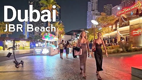 Dubai 4K🇦🇪 Amazing JBR Beach, The Walk Walking Tour