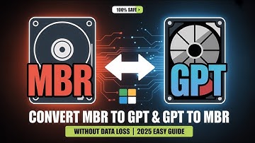Convert MBR to GPT & GPT to MBR Without Data Loss ⚙️ | Easy Disk Conversion 2025 Guide